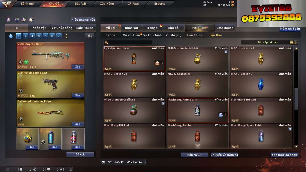 shop acc cf uy tin gia re